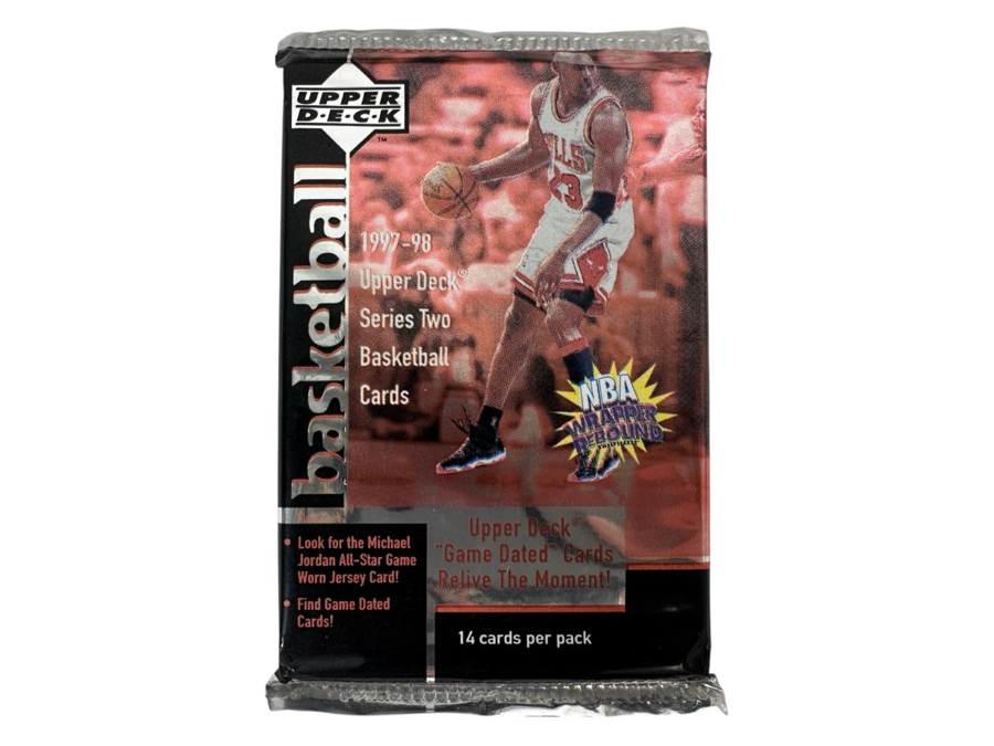 1997-98 Upper Deck Series Two Basketball Cards - 14 Cards - May Contain Ultra-Rare Michael Jordan Signed Game Jersey Card (GJ13S) That Sold For $1.4M - Read Details Page Before Bidding - Pack #57