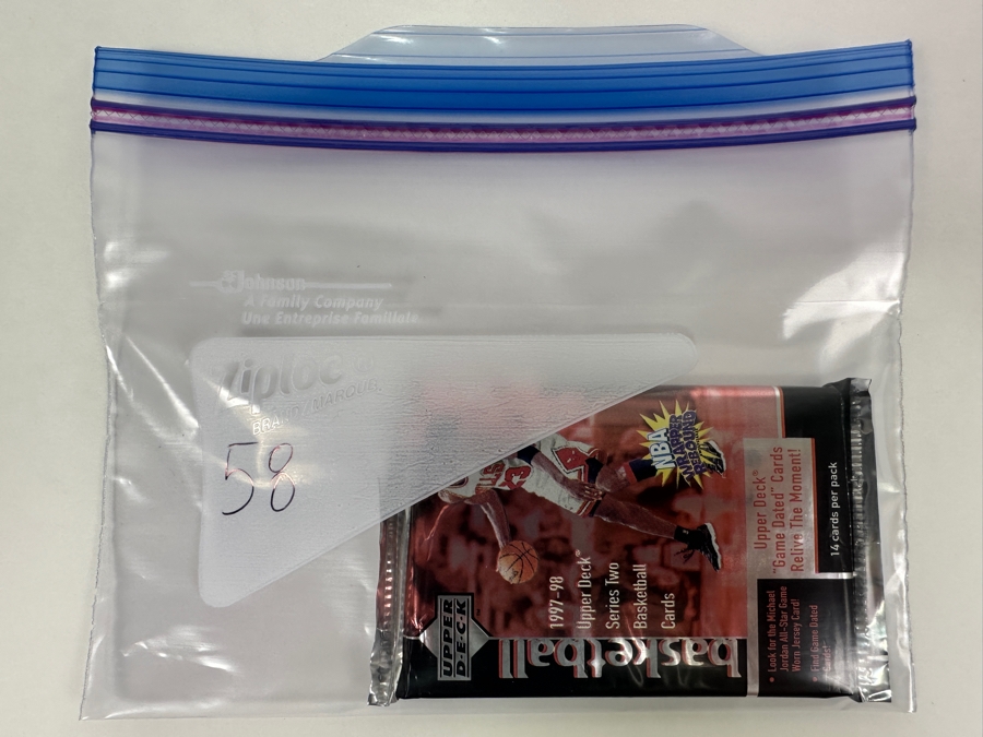 1997-98 Upper Deck Series Two Basketball Cards - 14 Cards - May Contain Ultra-Rare Michael Jordan Signed Game Jersey Card (GJ13S) That Sold For $1.4M - Read Details Page Before Bidding - Pack #58 [Photo 3]