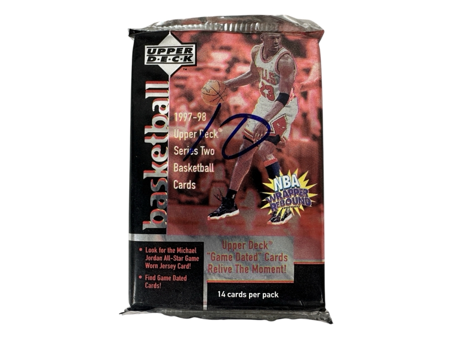 1997-98 Upper Deck Series Two Basketball Cards - 14 Cards - May Contain Ultra-Rare Michael Jordan Signed Game Jersey Card (GJ13S) That Sold For $1.4M - Read Details Page Before Bidding - Pack #59
