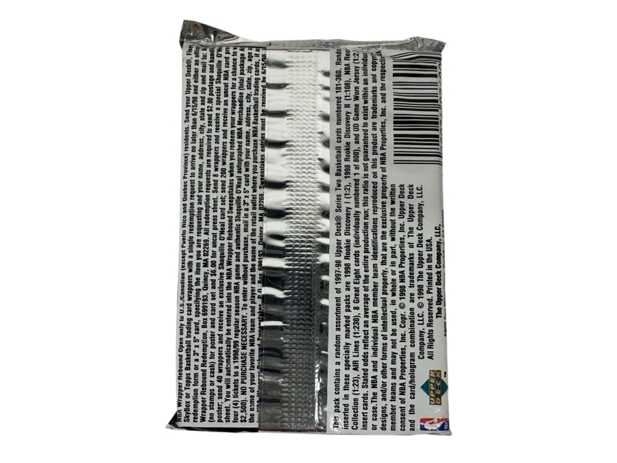 1997-98 Upper Deck Series Two Basketball Cards - 14 Cards - May Contain Ultra-Rare Michael Jordan Signed Game Jersey Card (GJ13S) That Sold For $1.4M - Read Details Page Before Bidding - Pack #59 [Photo 2]