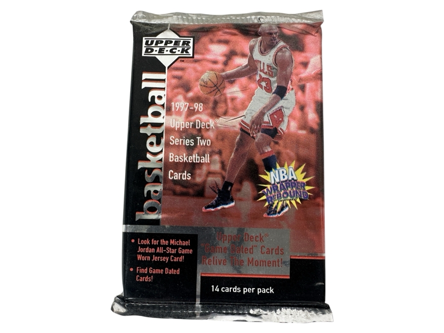 1997-98 Upper Deck Series Two Basketball Cards - 14 Cards - May Contain Ultra-Rare Michael Jordan Signed Game Jersey Card (GJ13S) That Sold For $1.4M - Read Details Page Before Bidding - Pack #62