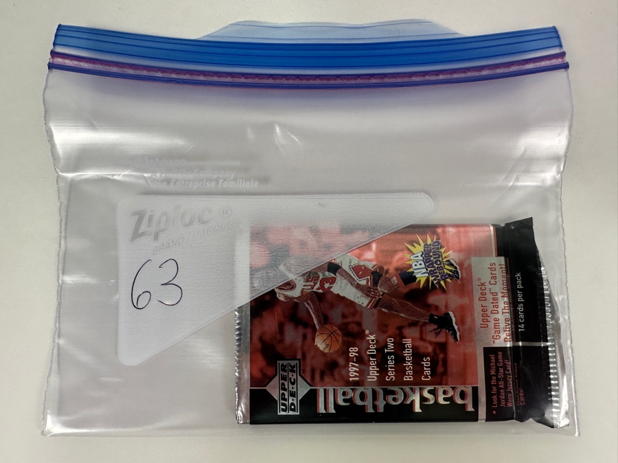1997-98 Upper Deck Series Two Basketball Cards - 14 Cards - May Contain Ultra-Rare Michael Jordan Signed Game Jersey Card (GJ13S) That Sold For $1.4M - Read Details Page Before Bidding - Pack #63 [Photo 3]