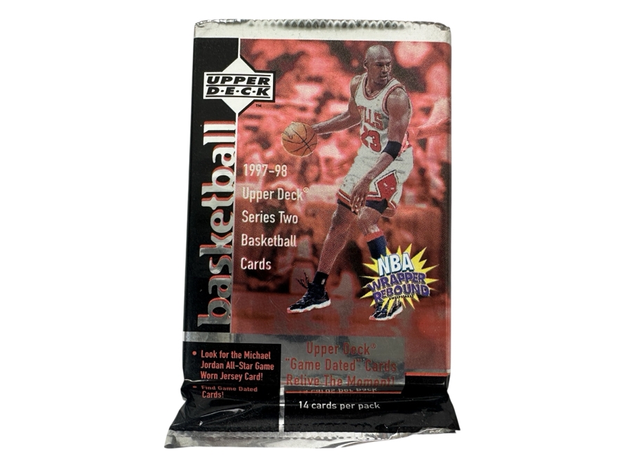 1997-98 Upper Deck Series Two Basketball Cards - 14 Cards - May Contain Ultra-Rare Michael Jordan Signed Game Jersey Card (GJ13S) That Sold For $1.4M - Read Details Page Before Bidding - Pack #63