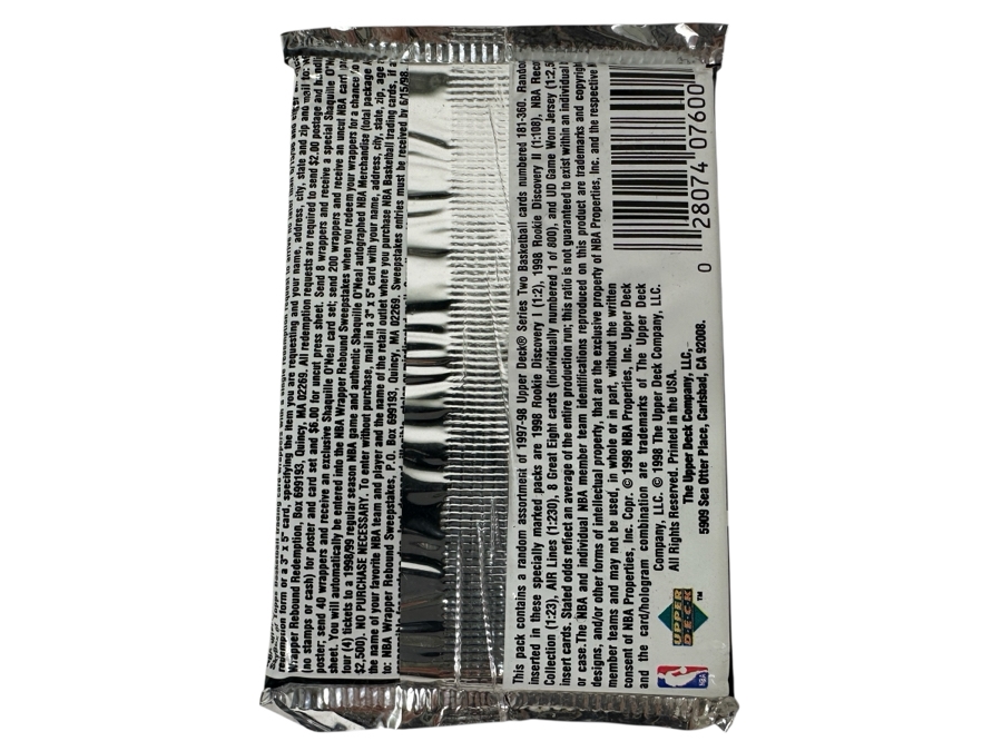 1997-98 Upper Deck Series Two Basketball Cards - 14 Cards - May Contain Ultra-Rare Michael Jordan Signed Game Jersey Card (GJ13S) That Sold For $1.4M - Read Details Page Before Bidding - Pack #64 [Photo 2]
