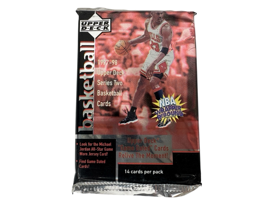 1997-98 Upper Deck Series Two Basketball Cards - 14 Cards - May Contain Ultra-Rare Michael Jordan Signed Game Jersey Card (GJ13S) That Sold For $1.4M - Read Details Page Before Bidding - Pack #64