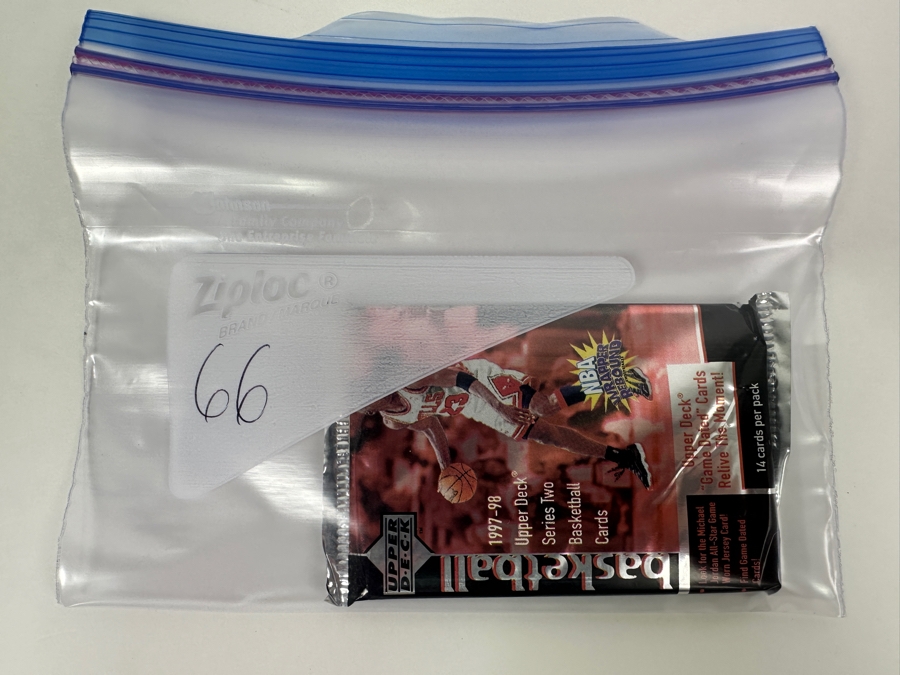 1997-98 Upper Deck Series Two Basketball Cards - 14 Cards - May Contain Ultra-Rare Michael Jordan Signed Game Jersey Card (GJ13S) That Sold For $1.4M - Read Details Page Before Bidding - Pack #66 [Photo 3]