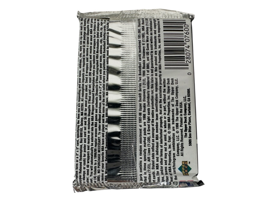 1997-98 Upper Deck Series Two Basketball Cards - 14 Cards - May Contain Ultra-Rare Michael Jordan Signed Game Jersey Card (GJ13S) That Sold For $1.4M - Read Details Page Before Bidding - Pack #66 [Photo 2]