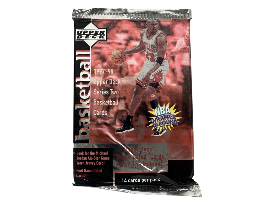 1997-98 Upper Deck Series Two Basketball Cards - 14 Cards - May Contain Ultra-Rare Michael Jordan Signed Game Jersey Card (GJ13S) That Sold For $1.4M - Read Details Page Before Bidding - Pack #66
