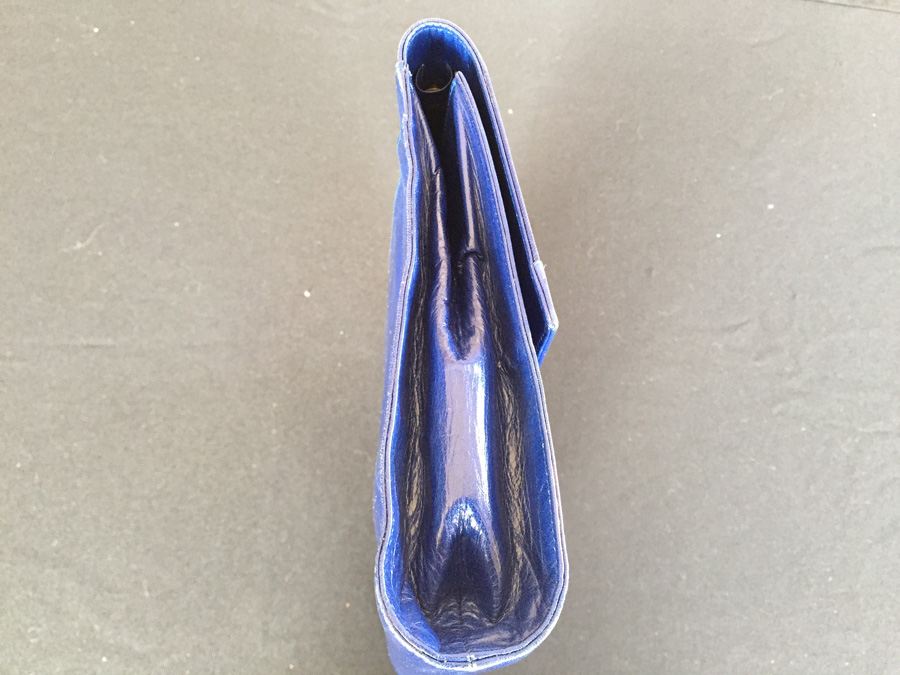 Bruno Magli Blue Clutch Purse Italy [Photo 7]