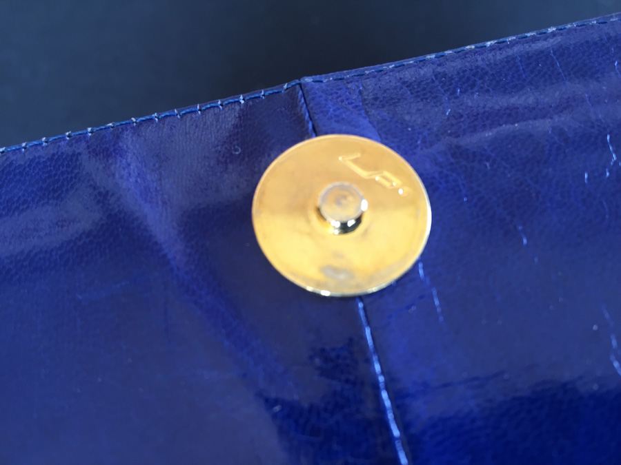 Bruno Magli Blue Clutch Purse Italy [Photo 11]