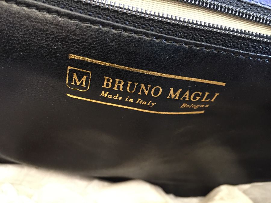 Bruno Magli Blue Clutch Purse Italy [Photo 9]