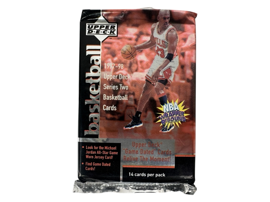 1997-98 Upper Deck Series Two Basketball Cards - 14 Cards - May Contain Ultra-Rare Michael Jordan Signed Game Jersey Card (GJ13S) That Sold For $1.4M - Read Details Page Before Bidding - Pack #67