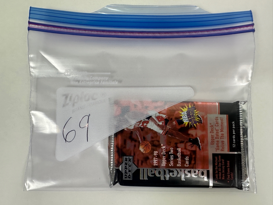 1997-98 Upper Deck Series Two Basketball Cards - 14 Cards - May Contain Ultra-Rare Michael Jordan Signed Game Jersey Card (GJ13S) That Sold For $1.4M - Read Details Page Before Bidding - Pack #69 [Photo 3]