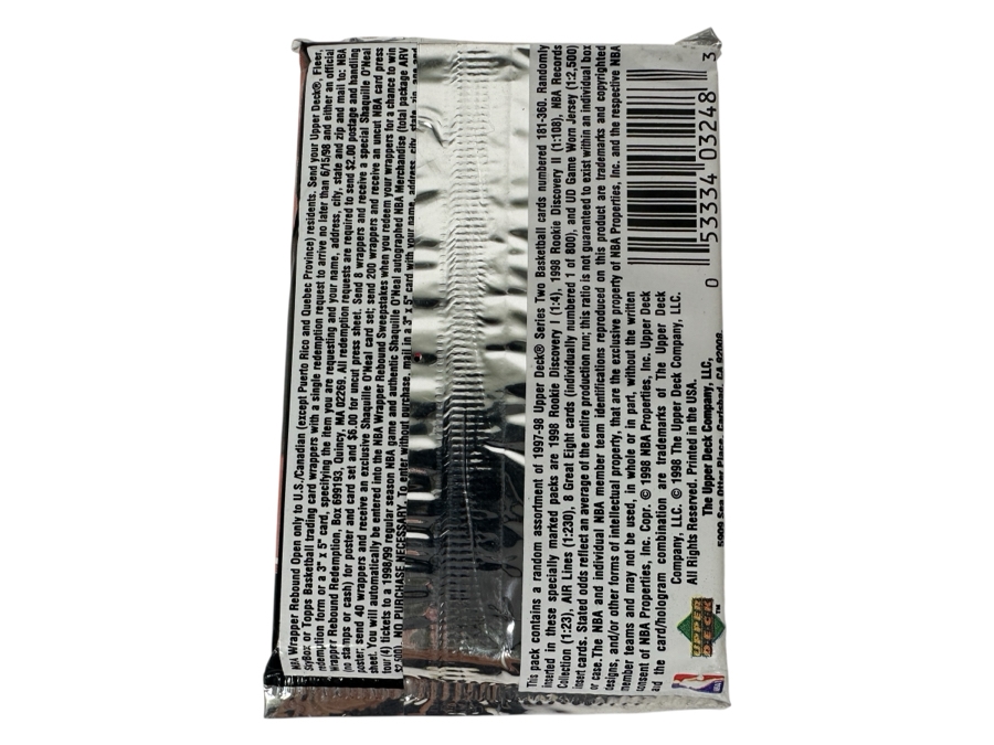 1997-98 Upper Deck Series Two Basketball Cards - 14 Cards - May Contain Ultra-Rare Michael Jordan Signed Game Jersey Card (GJ13S) That Sold For $1.4M - Read Details Page Before Bidding - Pack #69 [Photo 2]