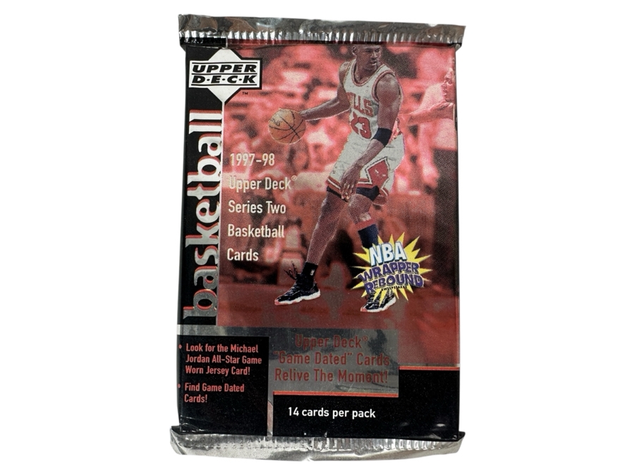 1997-98 Upper Deck Series Two Basketball Cards - 14 Cards - May Contain Ultra-Rare Michael Jordan Signed Game Jersey Card (GJ13S) That Sold For $1.4M - Read Details Page Before Bidding - Pack #70