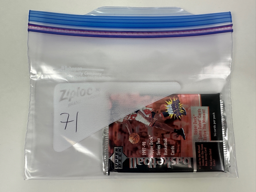 1997-98 Upper Deck Series Two Basketball Cards - 14 Cards - May Contain Ultra-Rare Michael Jordan Signed Game Jersey Card (GJ13S) That Sold For $1.4M - Read Details Page Before Bidding - Pack #71 [Photo 3]