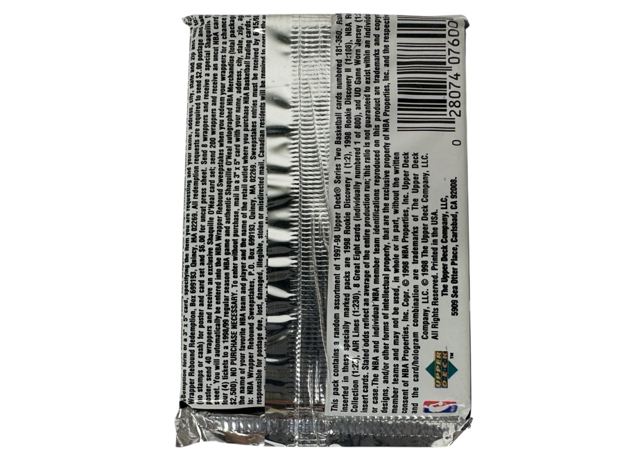 1997-98 Upper Deck Series Two Basketball Cards - 14 Cards - May Contain Ultra-Rare Michael Jordan Signed Game Jersey Card (GJ13S) That Sold For $1.4M - Read Details Page Before Bidding - Pack #72 [Photo 2]