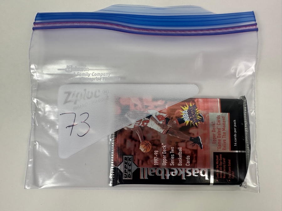 1997-98 Upper Deck Series Two Basketball Cards - 14 Cards - May Contain Ultra-Rare Michael Jordan Signed Game Jersey Card (GJ13S) That Sold For $1.4M - Read Details Page Before Bidding - Pack #73 [Photo 3]