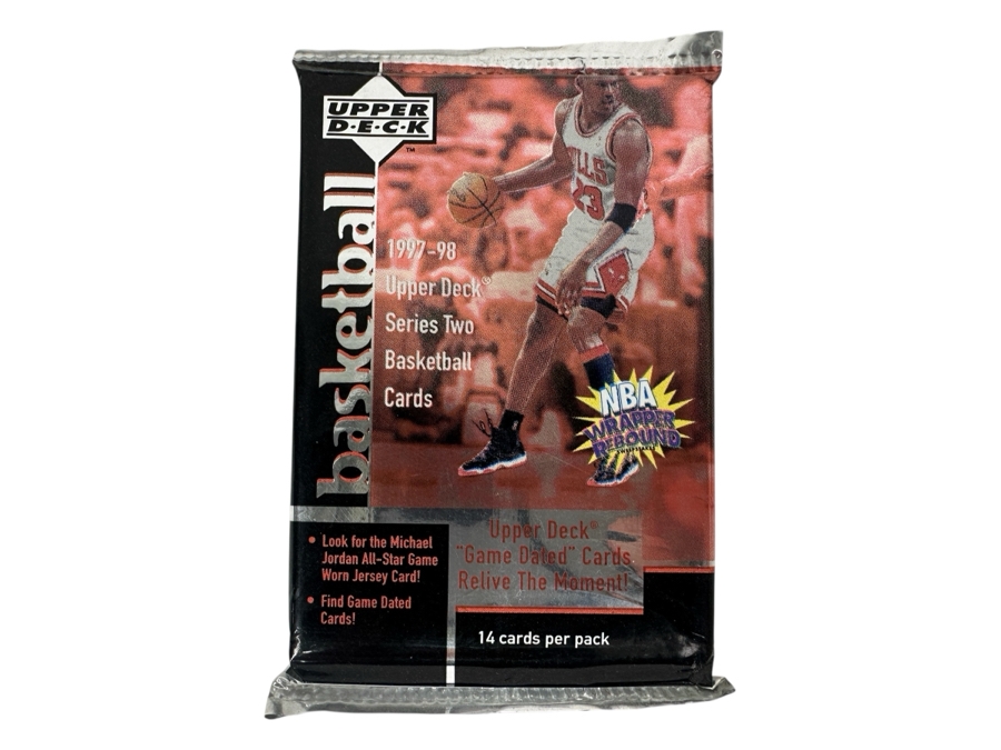 1997-98 Upper Deck Series Two Basketball Cards - 14 Cards - May Contain Ultra-Rare Michael Jordan Signed Game Jersey Card (GJ13S) That Sold For $1.4M - Read Details Page Before Bidding - Pack #73