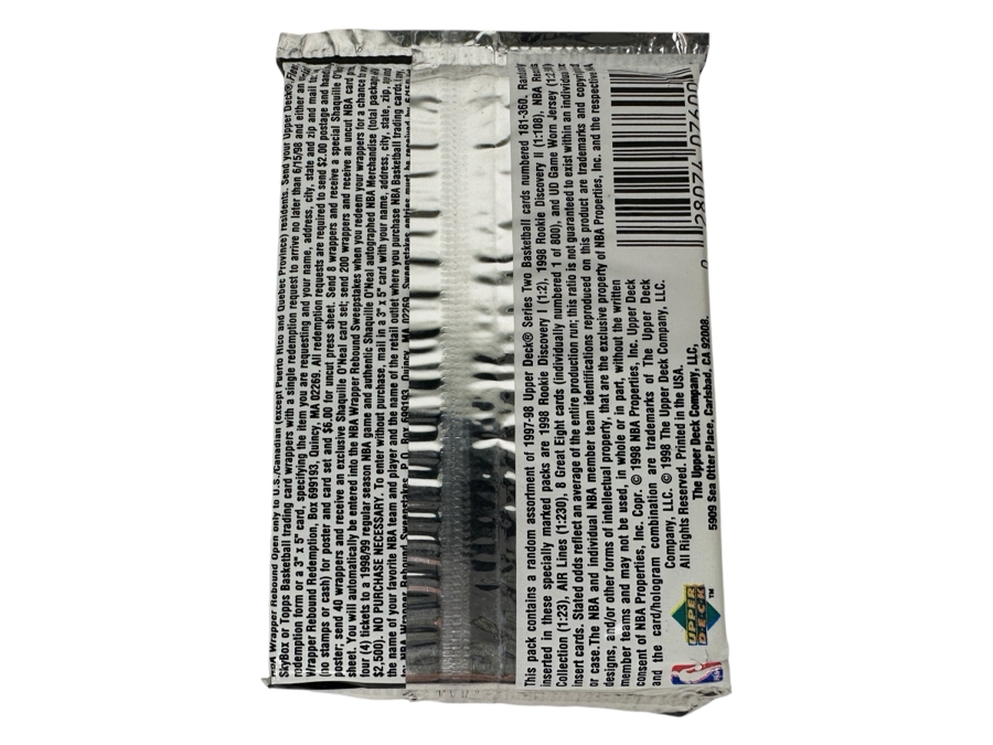 1997-98 Upper Deck Series Two Basketball Cards - 14 Cards - May Contain Ultra-Rare Michael Jordan Signed Game Jersey Card (GJ13S) That Sold For $1.4M - Read Details Page Before Bidding - Pack #73 [Photo 2]
