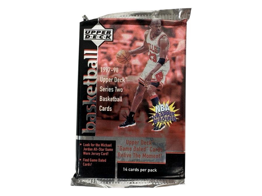 1997-98 Upper Deck Series Two Basketball Cards - 14 Cards - May Contain Ultra-Rare Michael Jordan Signed Game Jersey Card (GJ13S) That Sold For $1.4M - Read Details Page Before Bidding - Pack #74