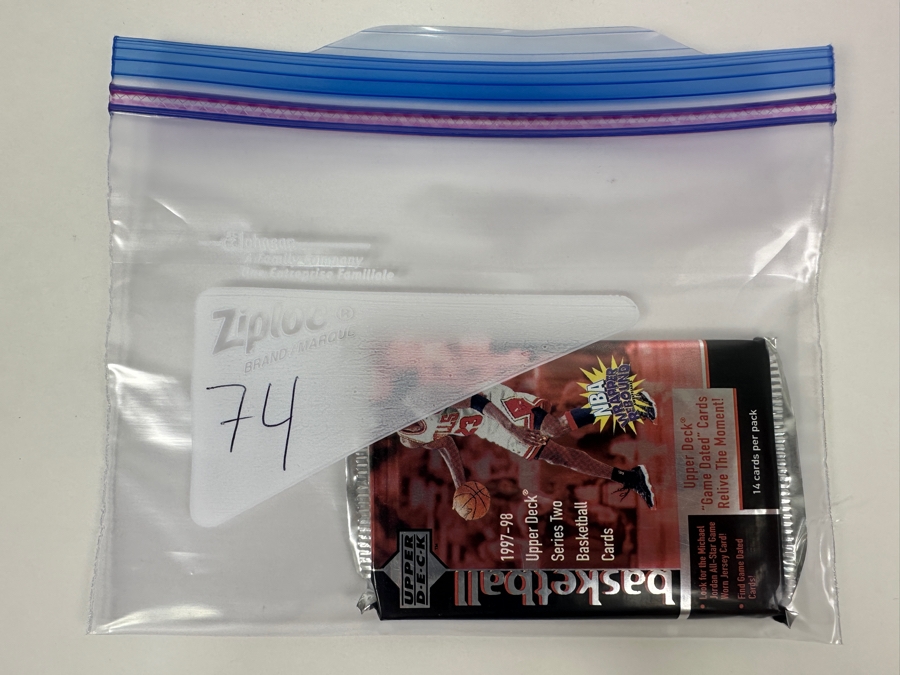 1997-98 Upper Deck Series Two Basketball Cards - 14 Cards - May Contain Ultra-Rare Michael Jordan Signed Game Jersey Card (GJ13S) That Sold For $1.4M - Read Details Page Before Bidding - Pack #74 [Photo 3]
