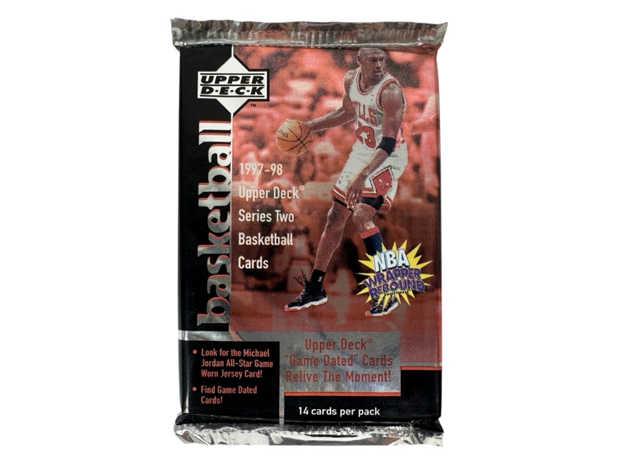 1997-98 Upper Deck Series Two Basketball Cards - 14 Cards - May Contain Ultra-Rare Michael Jordan Signed Game Jersey Card (GJ13S) That Sold For $1.4M - Read Details Page Before Bidding - Pack #75