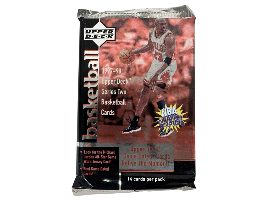 1997-98 Upper Deck Series Two Basketball Cards - 14 Cards - May Contain Ultra-Rare Michael Jordan Signed Game Jersey Card (GJ13S) That Sold For $1.4M - Read Details Page Before Bidding - Pack #77
