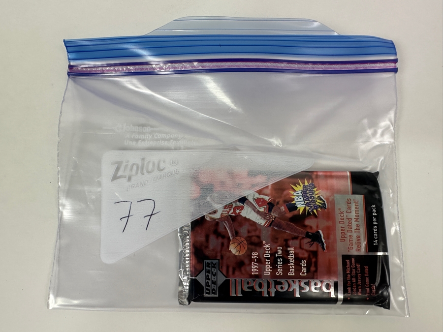 1997-98 Upper Deck Series Two Basketball Cards - 14 Cards - May Contain Ultra-Rare Michael Jordan Signed Game Jersey Card (GJ13S) That Sold For $1.4M - Read Details Page Before Bidding - Pack #77 [Photo 3]