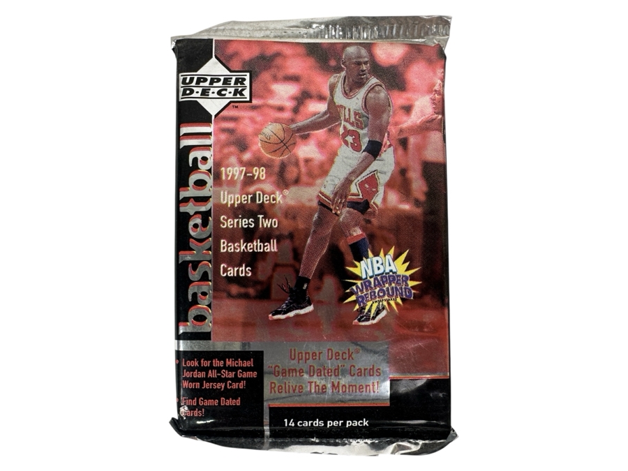 1997-98 Upper Deck Series Two Basketball Cards - 14 Cards - May Contain Ultra-Rare Michael Jordan Signed Game Jersey Card (GJ13S) That Sold For $1.4M - Read Details Page Before Bidding - Pack #78
