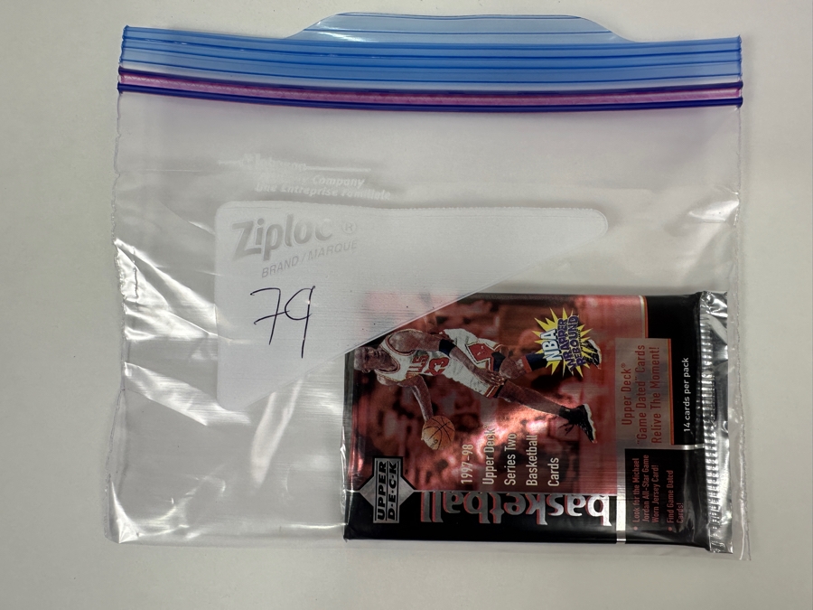 1997-98 Upper Deck Series Two Basketball Cards - 14 Cards - May Contain Ultra-Rare Michael Jordan Signed Game Jersey Card (GJ13S) That Sold For $1.4M - Read Details Page Before Bidding - Pack #79 [Photo 3]
