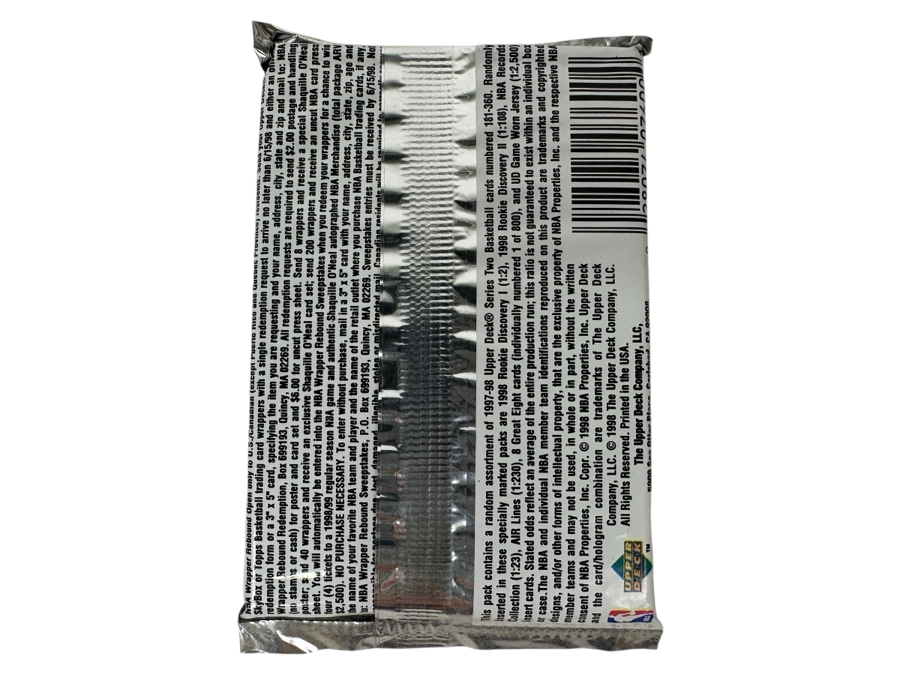 1997-98 Upper Deck Series Two Basketball Cards - 14 Cards - May Contain Ultra-Rare Michael Jordan Signed Game Jersey Card (GJ13S) That Sold For $1.4M - Read Details Page Before Bidding - Pack #79 [Photo 2]