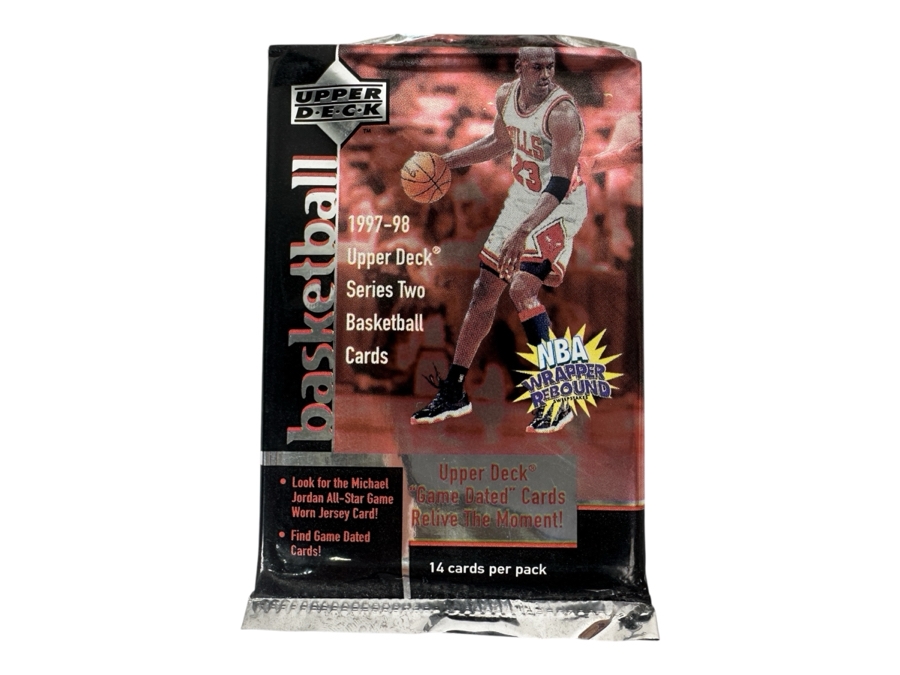 1997-98 Upper Deck Series Two Basketball Cards - 14 Cards - May Contain Ultra-Rare Michael Jordan Signed Game Jersey Card (GJ13S) That Sold For $1.4M - Read Details Page Before Bidding - Pack #79