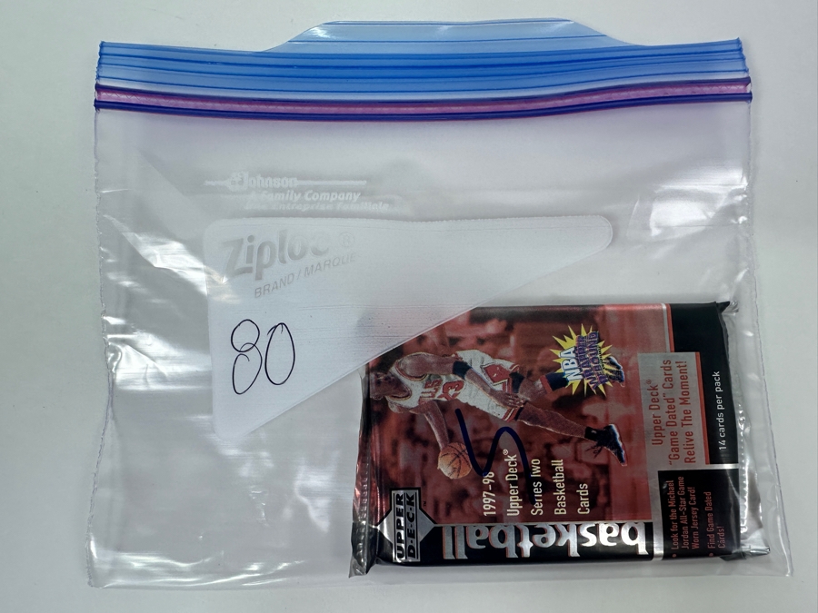 1997-98 Upper Deck Series Two Basketball Cards - 14 Cards - May Contain Ultra-Rare Michael Jordan Signed Game Jersey Card (GJ13S) That Sold For $1.4M - Read Details Page Before Bidding - Pack #80 [Photo 3]