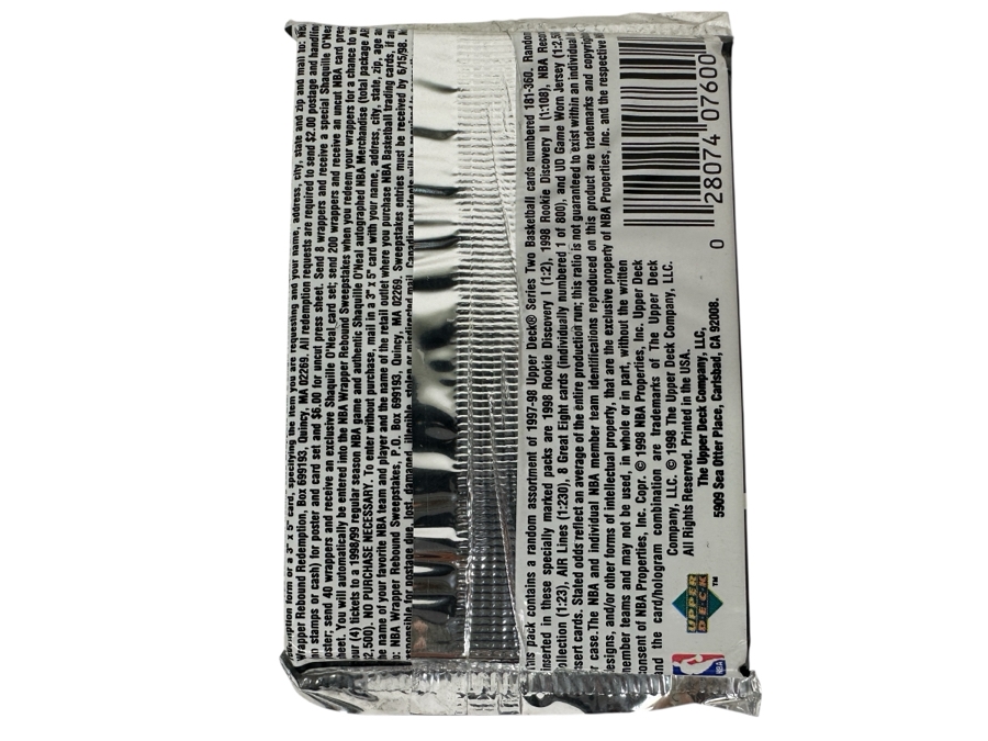 1997-98 Upper Deck Series Two Basketball Cards - 14 Cards - May Contain Ultra-Rare Michael Jordan Signed Game Jersey Card (GJ13S) That Sold For $1.4M - Read Details Page Before Bidding - Pack #81 [Photo 2]