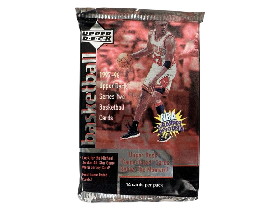 1997-98 Upper Deck Series Two Basketball Cards - 14 Cards - May Contain Ultra-Rare Michael Jordan Signed Game Jersey Card (GJ13S) That Sold For $1.4M - Read Details Page Before Bidding - Pack #81