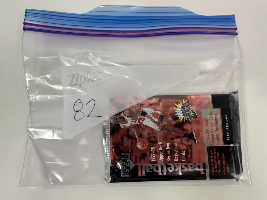 1997-98 Upper Deck Series Two Basketball Cards - 14 Cards - May Contain Ultra-Rare Michael Jordan Signed Game Jersey Card (GJ13S) That Sold For $1.4M - Read Details Page Before Bidding - Pack #82 [Photo 3]