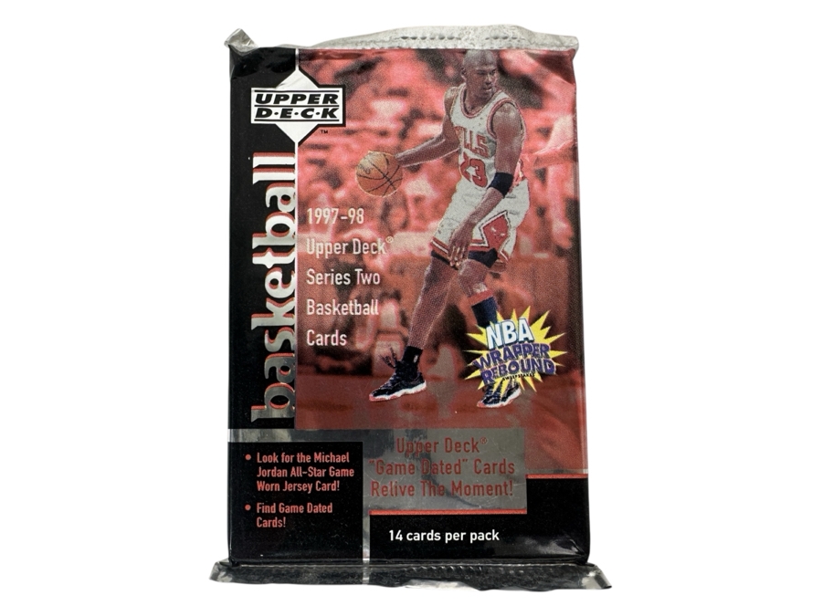 1997-98 Upper Deck Series Two Basketball Cards - 14 Cards - May Contain Ultra-Rare Michael Jordan Signed Game Jersey Card (GJ13S) That Sold For $1.4M - Read Details Page Before Bidding - Pack #82