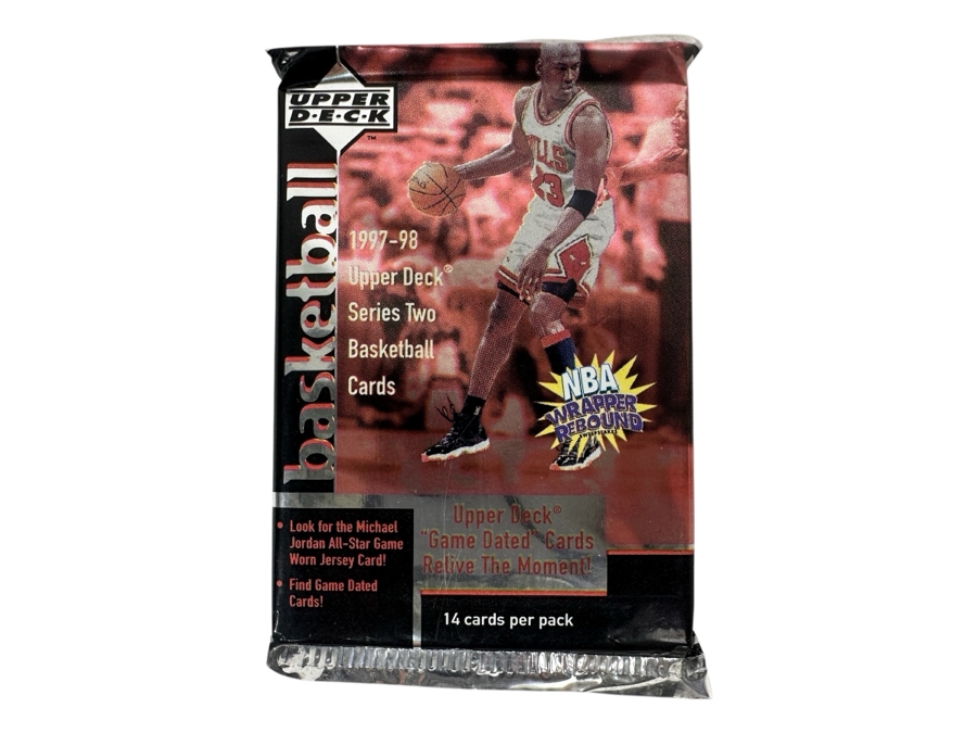 1997-98 Upper Deck Series Two Basketball Cards - 14 Cards - May Contain Ultra-Rare Michael Jordan Signed Game Jersey Card (GJ13S) That Sold For $1.4M - Read Details Page Before Bidding - Pack #84