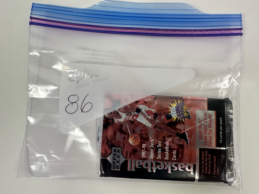 1997-98 Upper Deck Series Two Basketball Cards - 14 Cards - May Contain Ultra-Rare Michael Jordan Signed Game Jersey Card (GJ13S) That Sold For $1.4M - Read Details Page Before Bidding - Pack #86 [Photo 3]