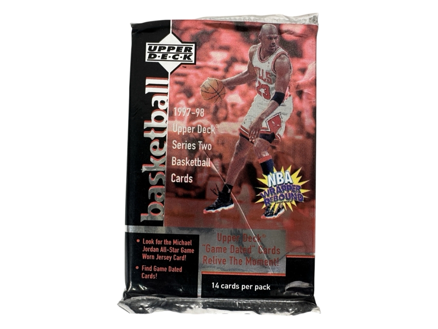 1997-98 Upper Deck Series Two Basketball Cards - 14 Cards - May Contain Ultra-Rare Michael Jordan Signed Game Jersey Card (GJ13S) That Sold For $1.4M - Read Details Page Before Bidding - Pack #86