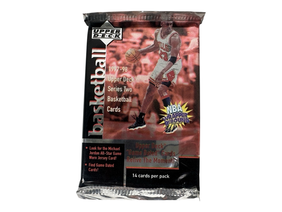 1997-98 Upper Deck Series Two Basketball Cards - 14 Cards - May Contain Ultra-Rare Michael Jordan Signed Game Jersey Card (GJ13S) That Sold For $1.4M - Read Details Page Before Bidding - Pack #87