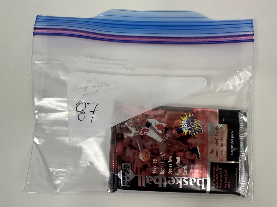 1997-98 Upper Deck Series Two Basketball Cards - 14 Cards - May Contain Ultra-Rare Michael Jordan Signed Game Jersey Card (GJ13S) That Sold For $1.4M - Read Details Page Before Bidding - Pack #87 [Photo 3]