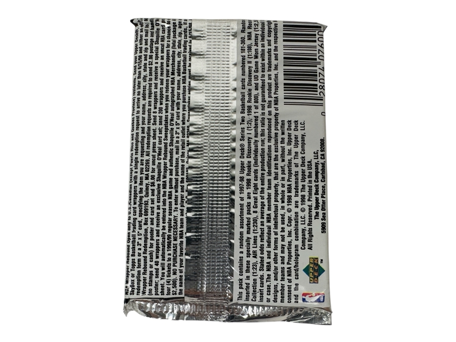 1997-98 Upper Deck Series Two Basketball Cards - 14 Cards - May Contain Ultra-Rare Michael Jordan Signed Game Jersey Card (GJ13S) That Sold For $1.4M - Read Details Page Before Bidding - Pack #87 [Photo 2]