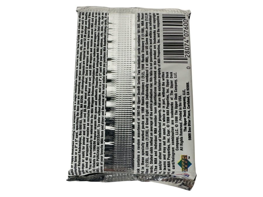 1997-98 Upper Deck Series Two Basketball Cards - 14 Cards - May Contain Ultra-Rare Michael Jordan Signed Game Jersey Card (GJ13S) That Sold For $1.4M - Read Details Page Before Bidding - Pack #89 [Photo 2]