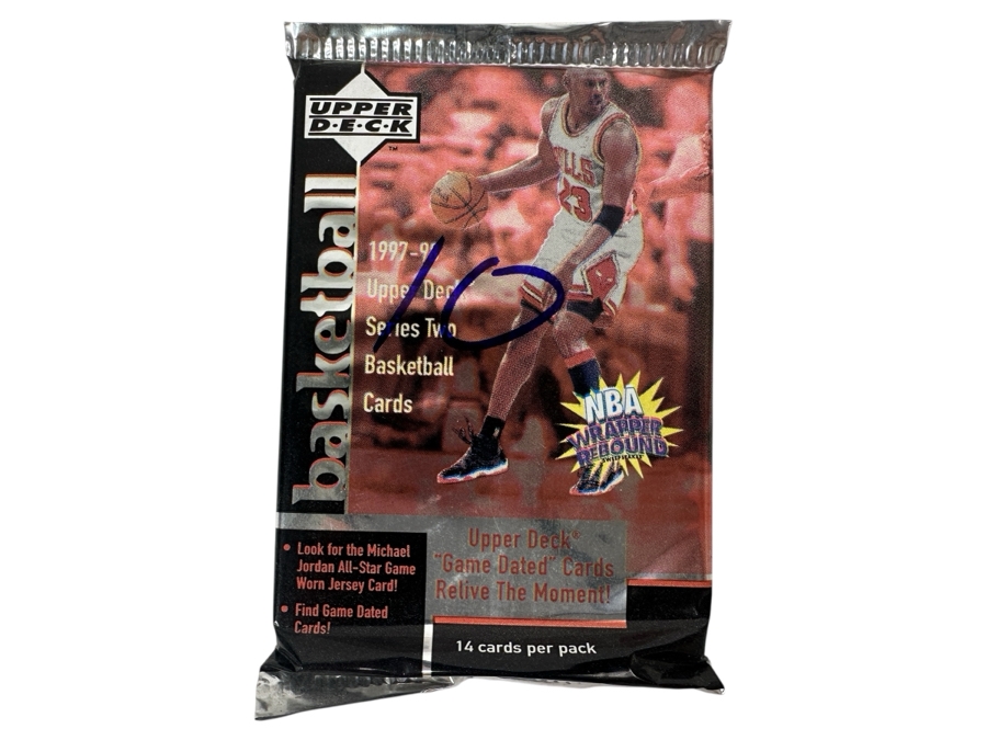 1997-98 Upper Deck Series Two Basketball Cards - 14 Cards - May Contain Ultra-Rare Michael Jordan Signed Game Jersey Card (GJ13S) That Sold For $1.4M - Read Details Page Before Bidding - Pack #89