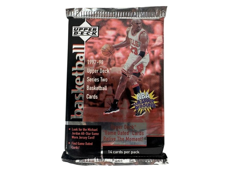 1997-98 Upper Deck Series Two Basketball Cards - 14 Cards - May Contain Ultra-Rare Michael Jordan Signed Game Jersey Card (GJ13S) That Sold For $1.4M - Read Details Page Before Bidding - Pack #88