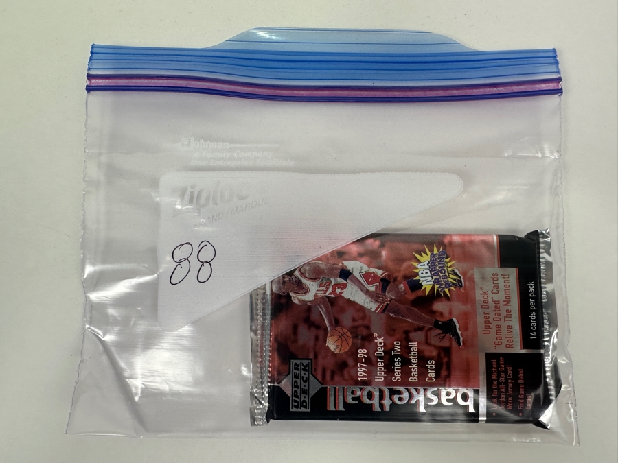 1997-98 Upper Deck Series Two Basketball Cards - 14 Cards - May Contain Ultra-Rare Michael Jordan Signed Game Jersey Card (GJ13S) That Sold For $1.4M - Read Details Page Before Bidding - Pack #88 [Photo 3]
