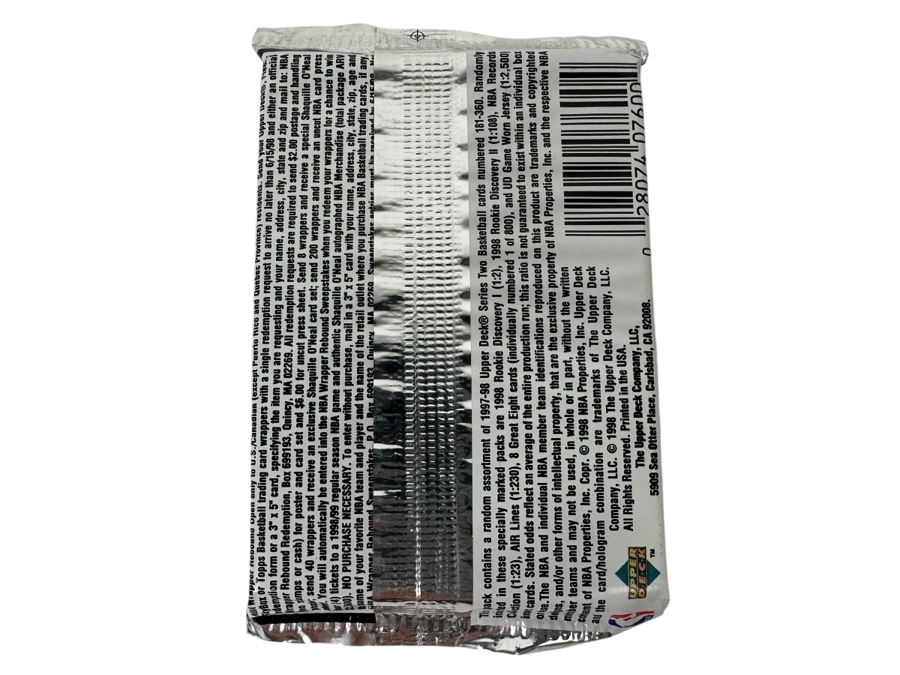 1997-98 Upper Deck Series Two Basketball Cards - 14 Cards - May Contain Ultra-Rare Michael Jordan Signed Game Jersey Card (GJ13S) That Sold For $1.4M - Read Details Page Before Bidding - Pack #88 [Photo 2]