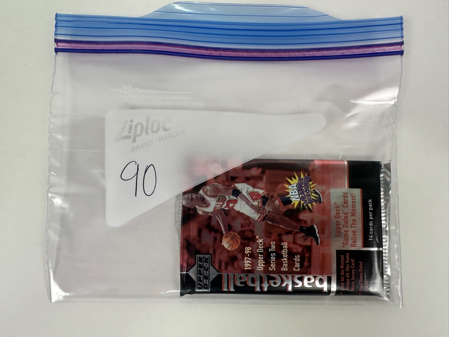 1997-98 Upper Deck Series Two Basketball Cards - 14 Cards - May Contain Ultra-Rare Michael Jordan Signed Game Jersey Card (GJ13S) That Sold For $1.4M - Read Details Page Before Bidding - Pack #90 [Photo 3]